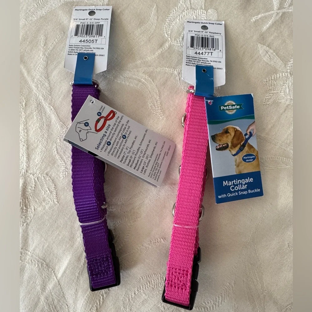 Lot of (2) PetSafe Martingale Dog Collars